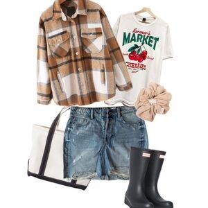 H&M conscious collection distressed denim mini skirt